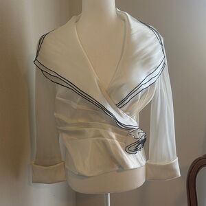 90s Vintage Rare Cachet White Top